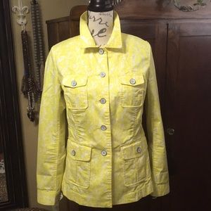 EUC Cabi Jacket/Blazer.  Gorgeous yellow w/white